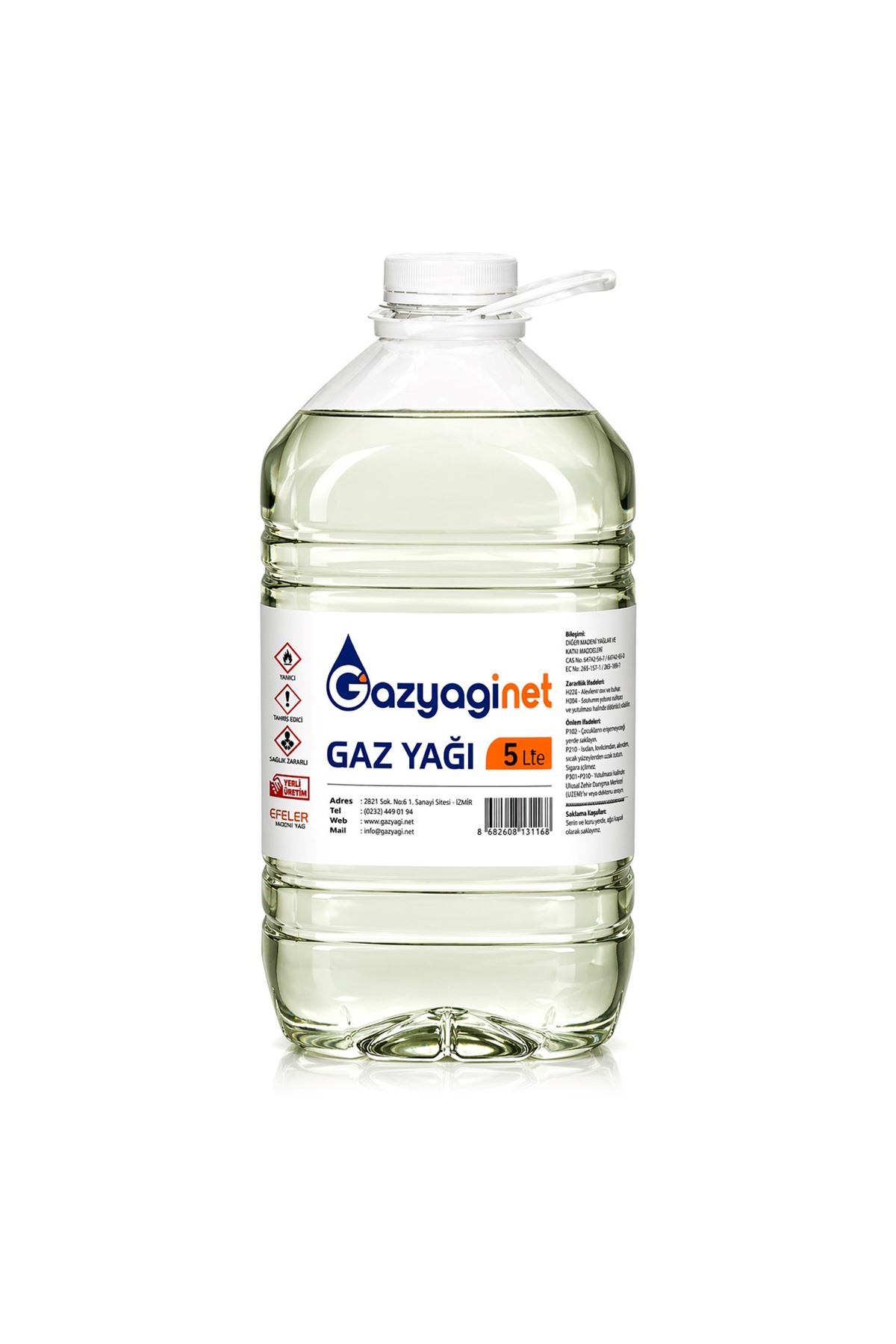 Orijinal Gazyağı 5 Lt - Motosiklet Zincir ve Motor Temizleme, Zift Sökücü Sprey, Gaz Lambası Yakıtı (Seyreltilmemiş)
