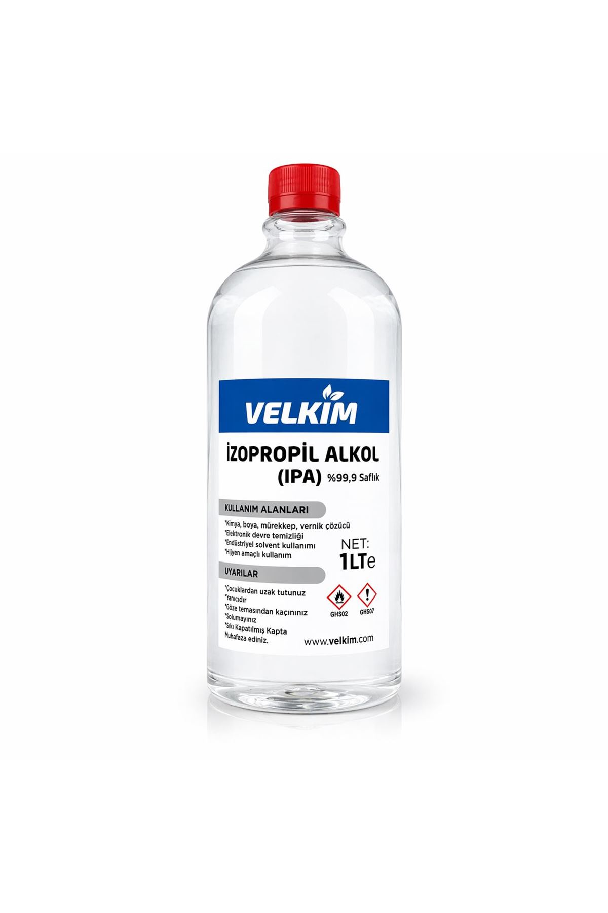 İzopropil Alkol %99.9 Saf IPA 1 Lt - 3D Yazıcı, Devre, Cam, Lens, Oto Yüzey & Hassas Temizleyici, Yağ Çözücü